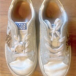 Golden Goose Silver and White Kids Sneakers